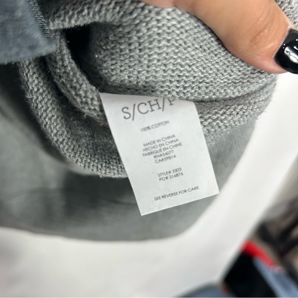 CABI grey oversized boxy charolette sweater R6 - Picture 5 of 7